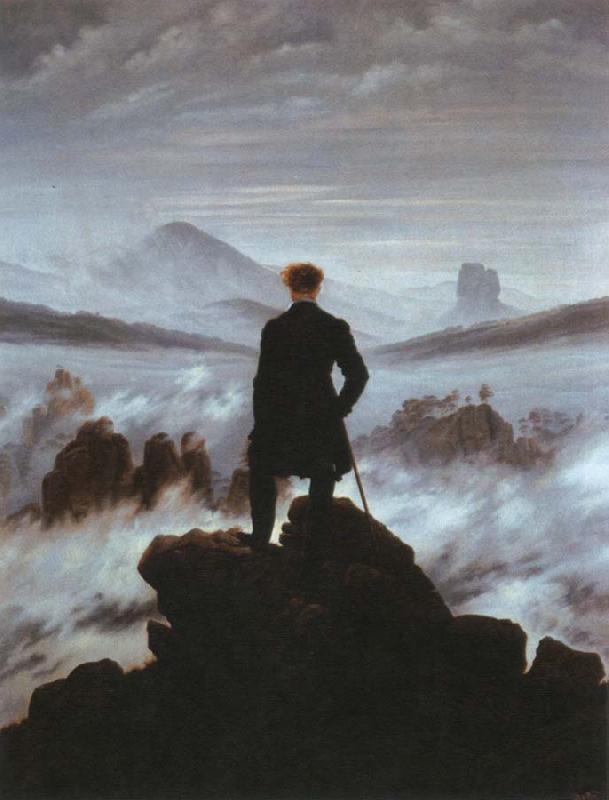 Caspar David Friedrich wanderer above the sea of fog Germany oil painting art
